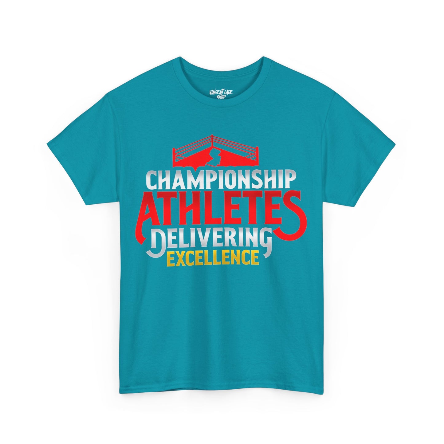 Championship Athletes Delivering Excellence 2nd logo Unisex Heavy Cotton Tee