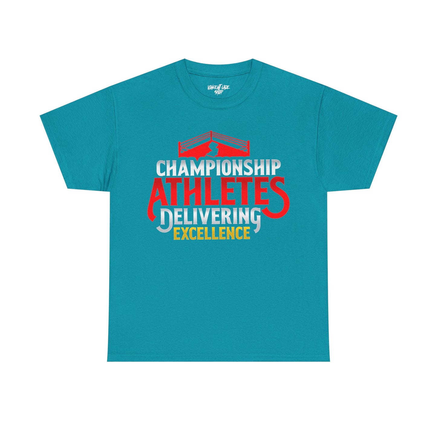 Championship Athletes Delivering Excellence 2nd logo Unisex Heavy Cotton Tee