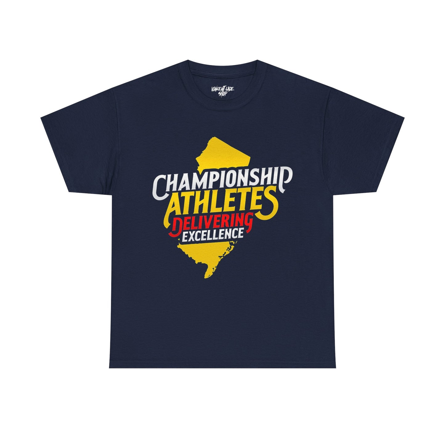 Championship Athletes Delivering Excellence logo Unisex Heavy Cotton Tee