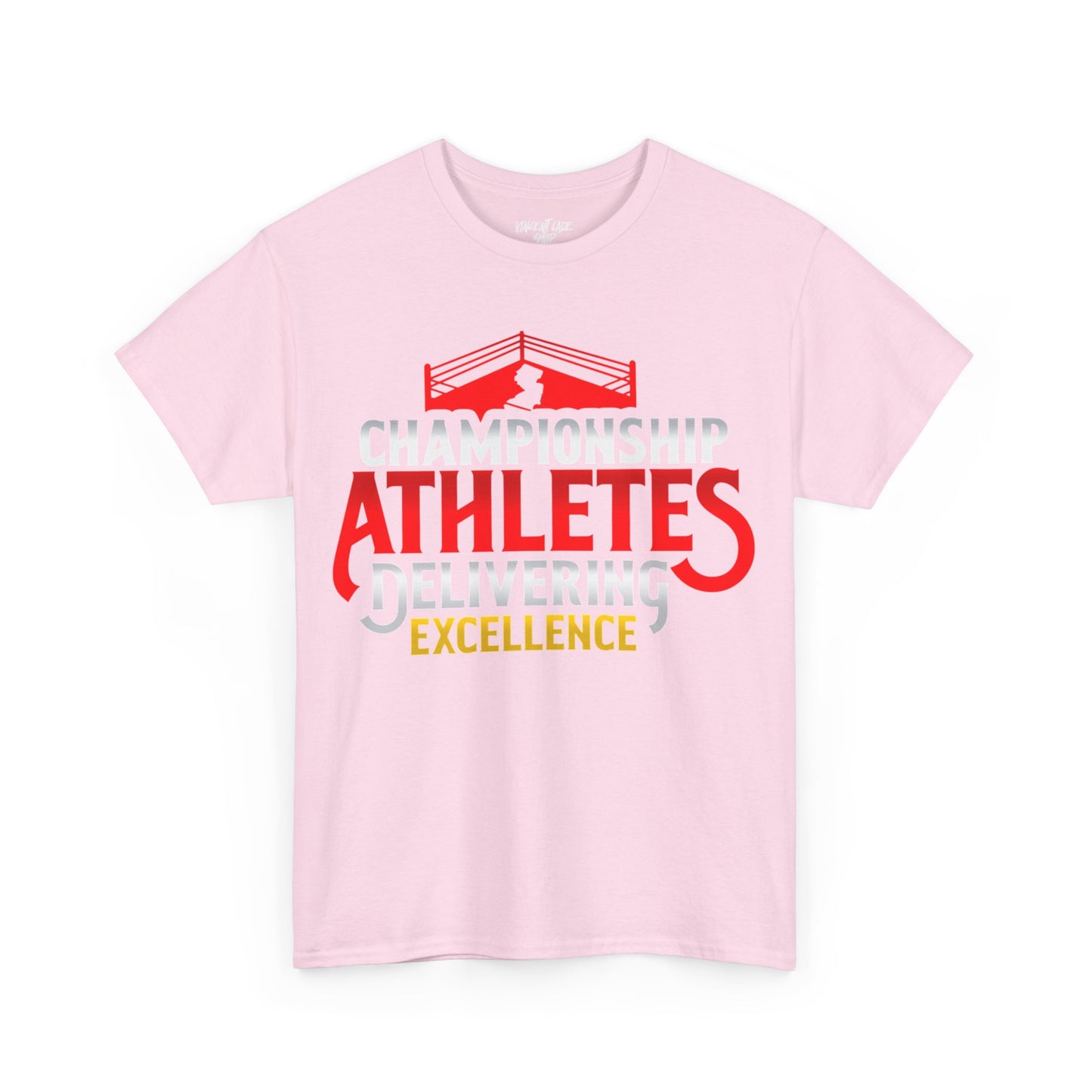 Championship Athletes Delivering Excellence 2nd logo Unisex Heavy Cotton Tee
