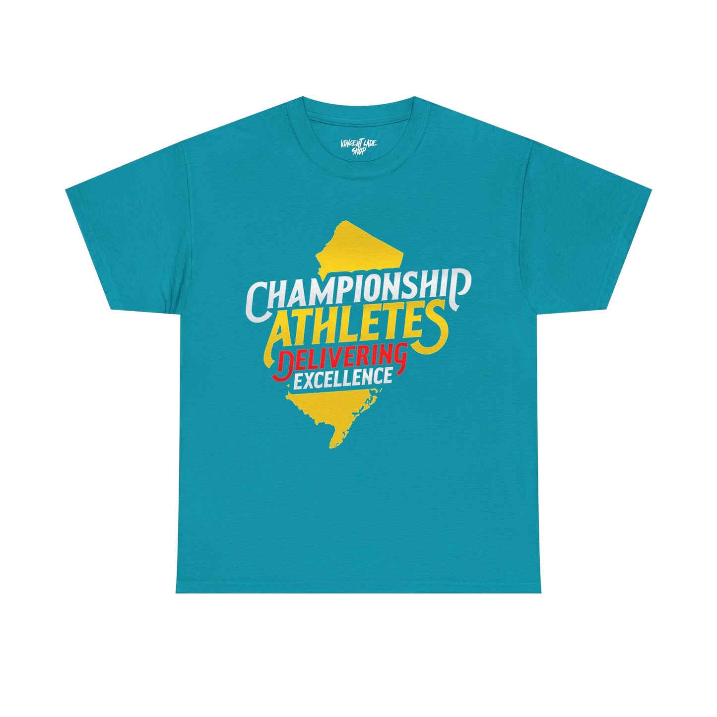 Championship Athletes Delivering Excellence logo Unisex Heavy Cotton Tee