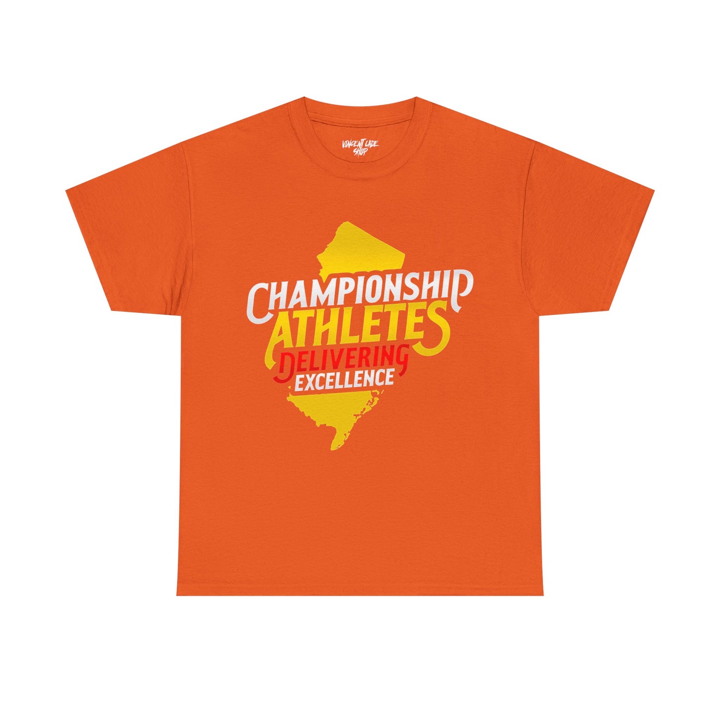 Championship Athletes Delivering Excellence logo Unisex Heavy Cotton Tee