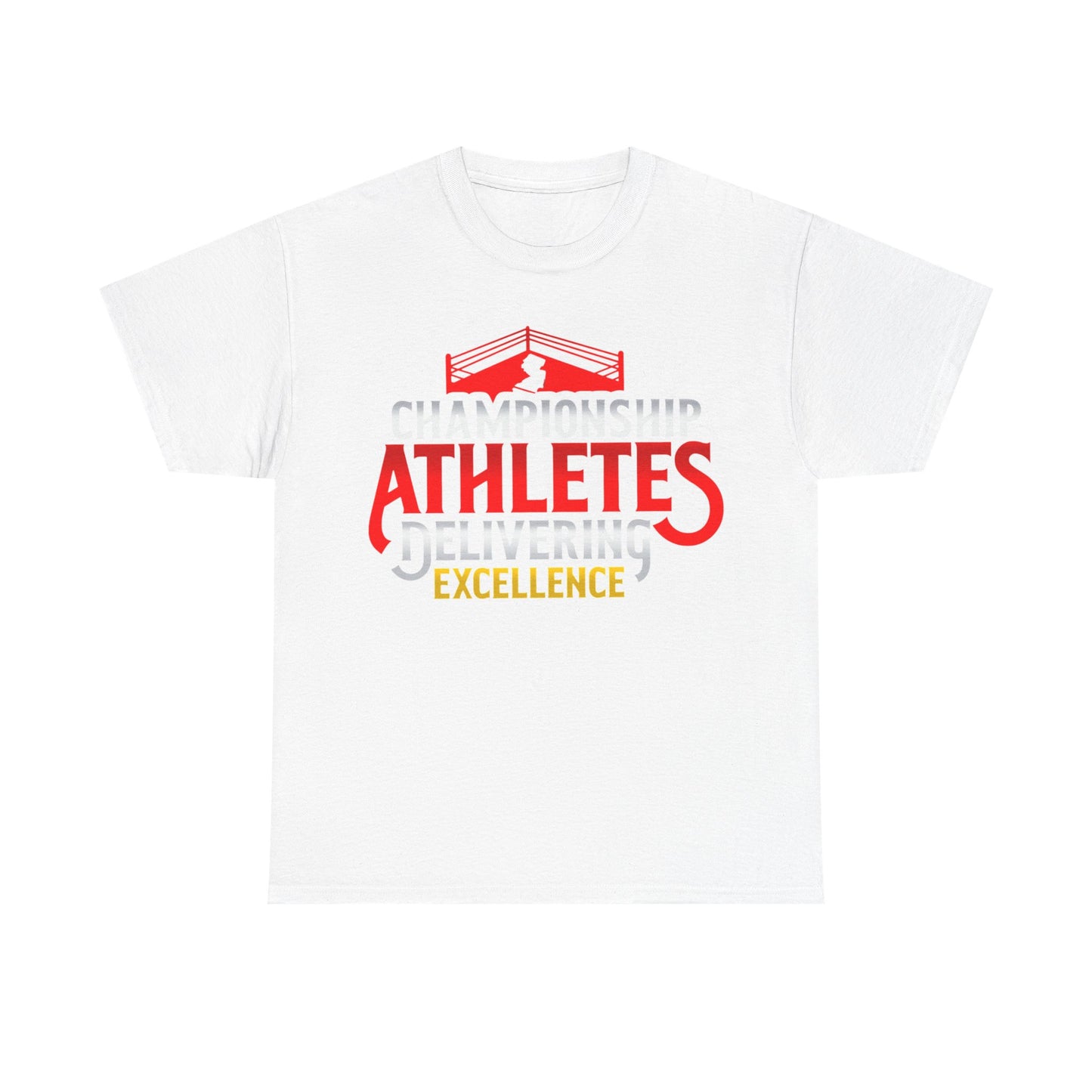 Championship Athletes Delivering Excellence 2nd logo Unisex Heavy Cotton Tee