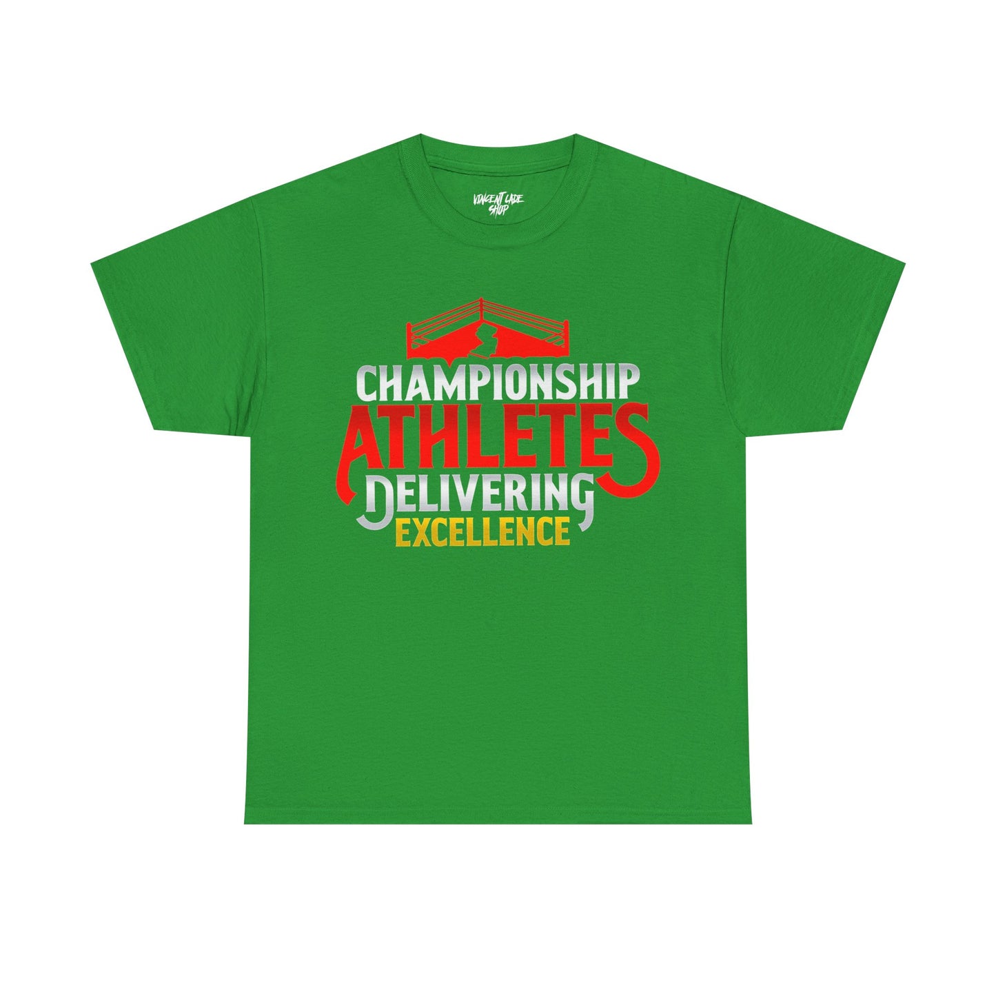 Championship Athletes Delivering Excellence 2nd logo Unisex Heavy Cotton Tee