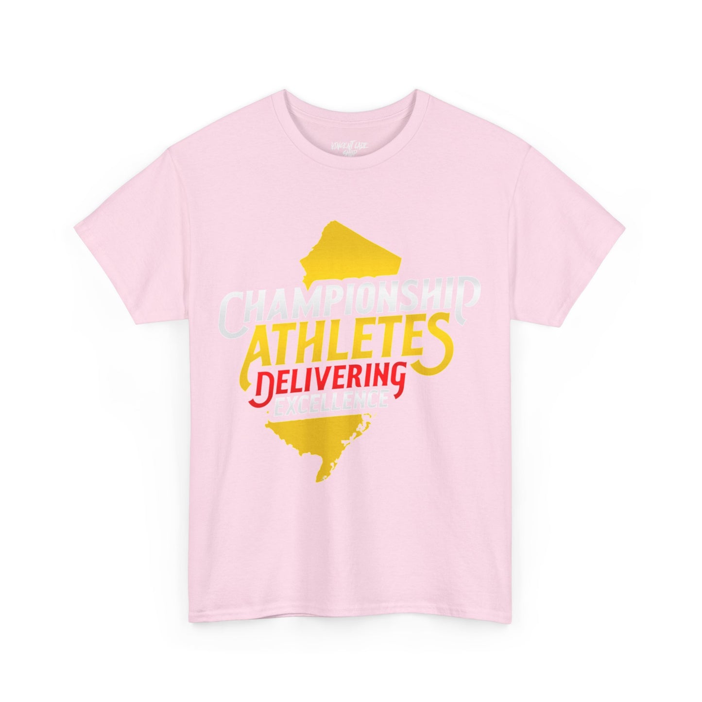 Championship Athletes Delivering Excellence logo Unisex Heavy Cotton Tee