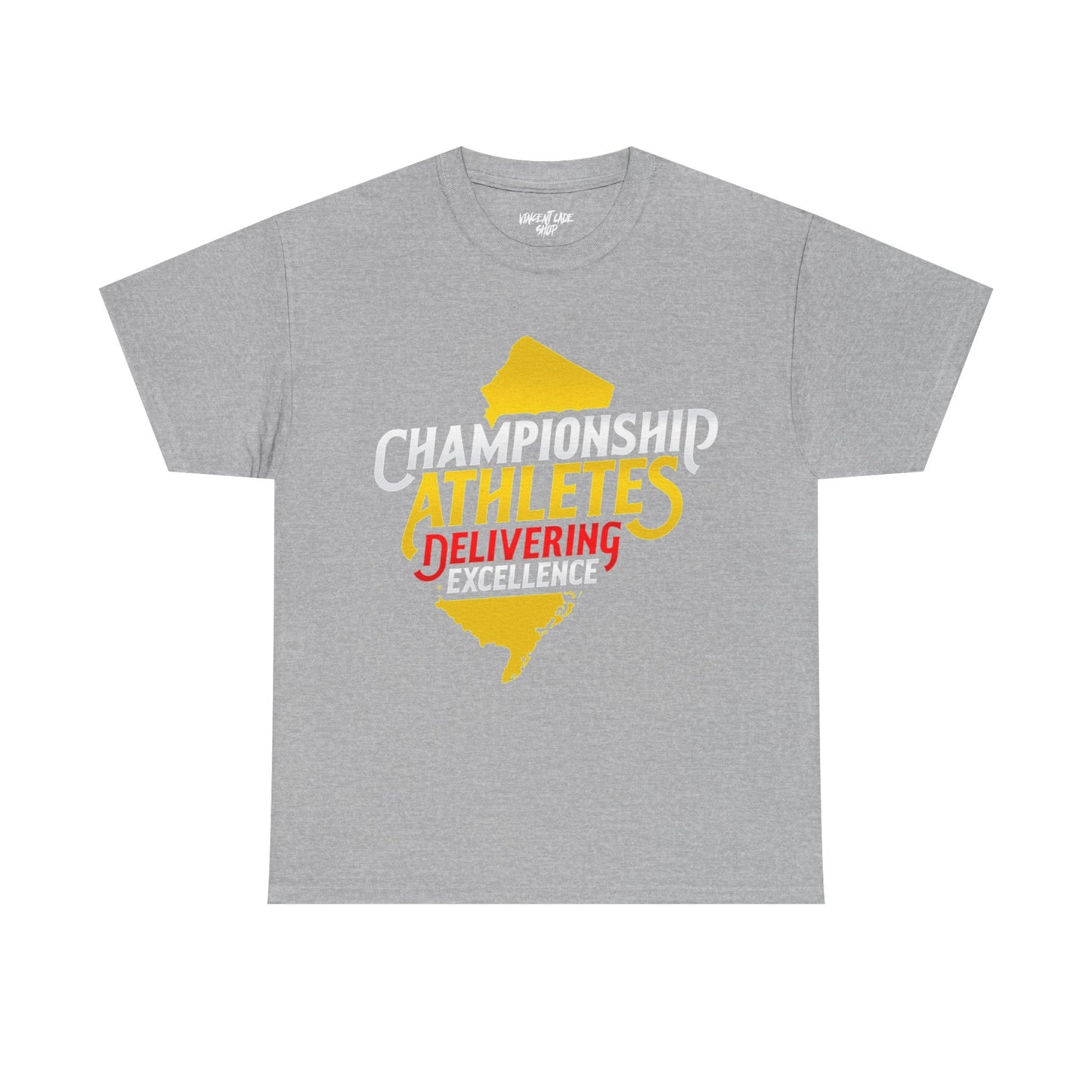 Championship Athletes Delivering Excellence logo Unisex Heavy Cotton Tee