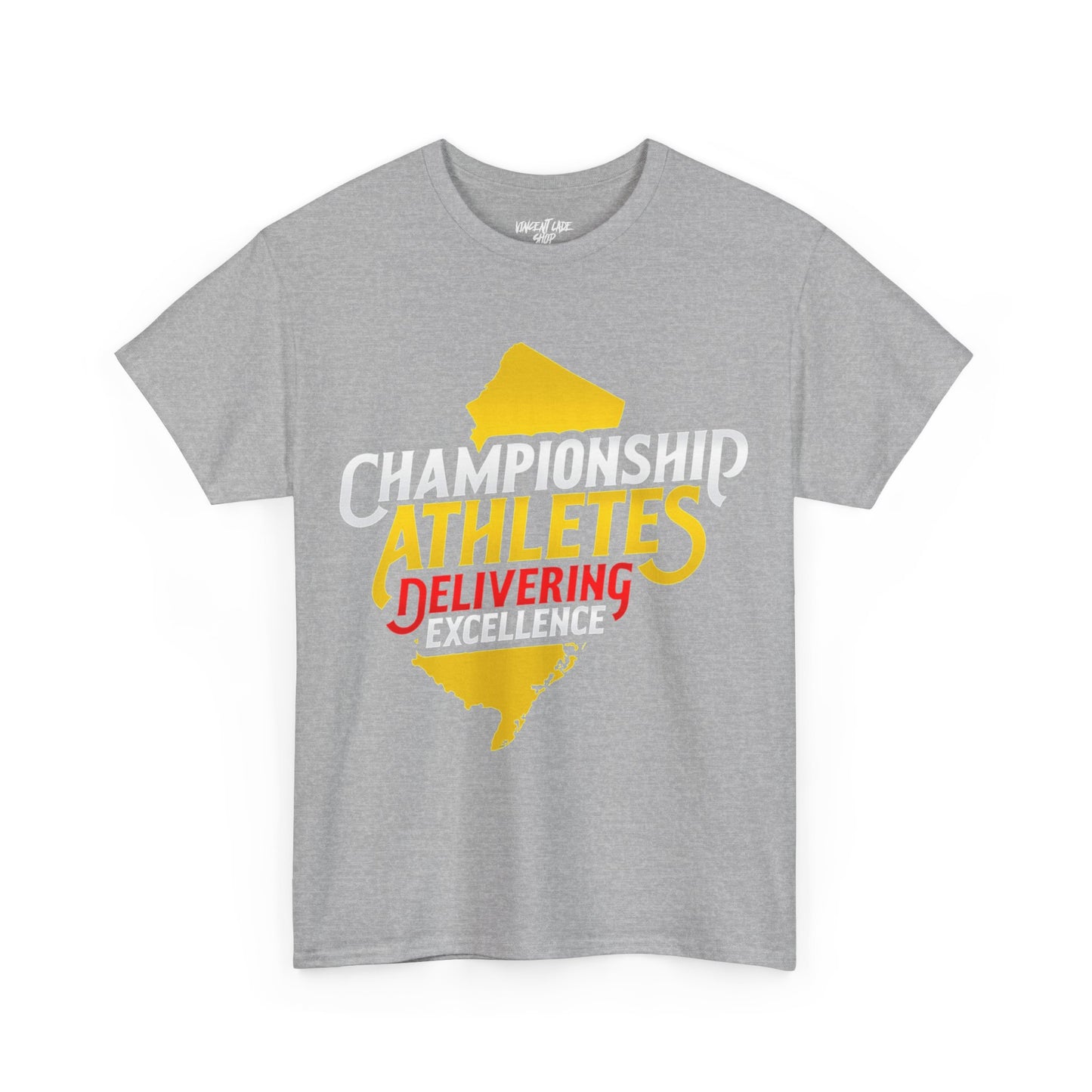 Championship Athletes Delivering Excellence logo Unisex Heavy Cotton Tee