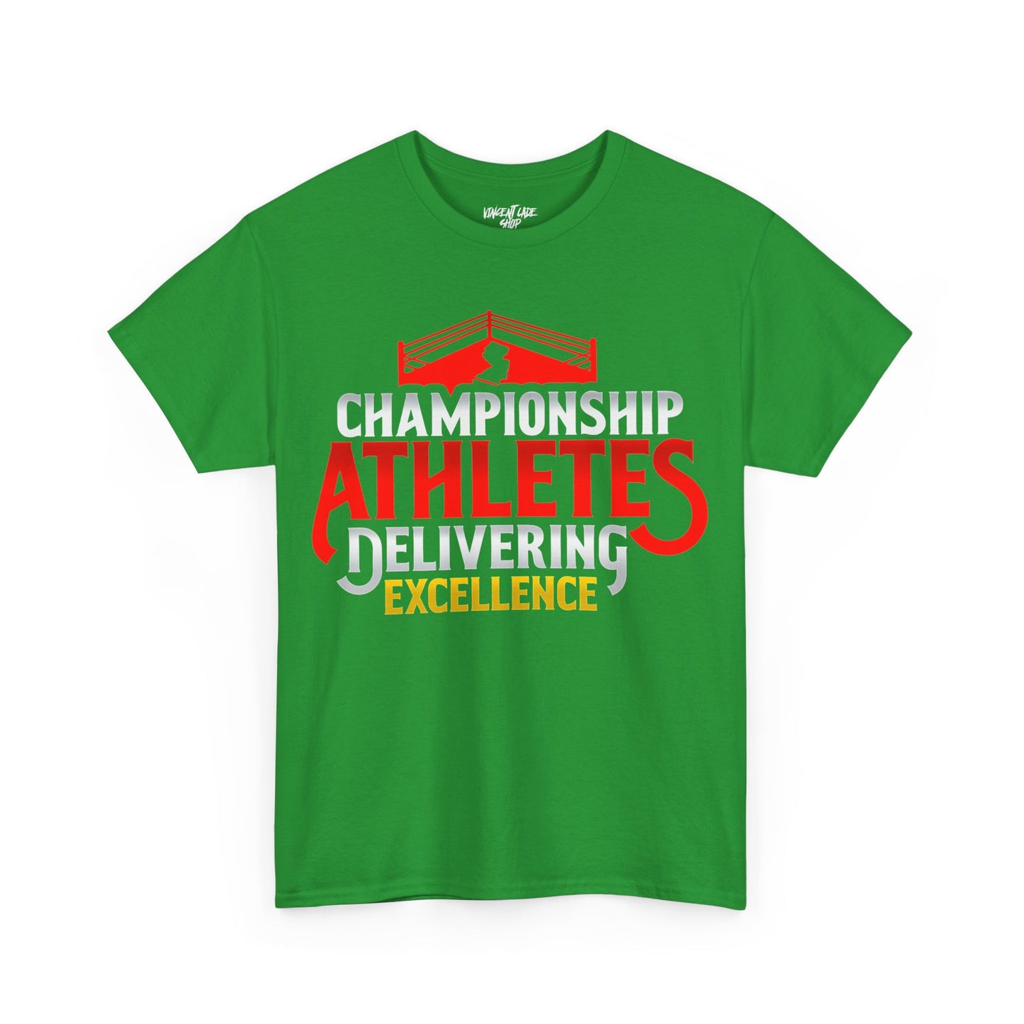 Championship Athletes Delivering Excellence 2nd logo Unisex Heavy Cotton Tee