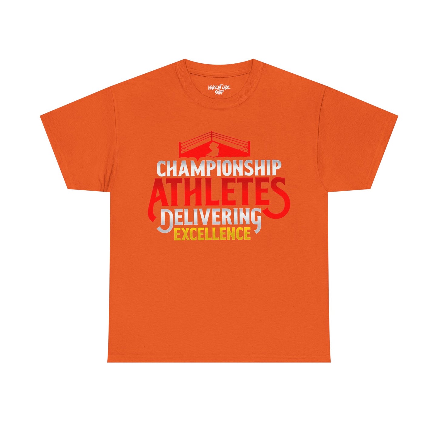 Championship Athletes Delivering Excellence 2nd logo Unisex Heavy Cotton Tee