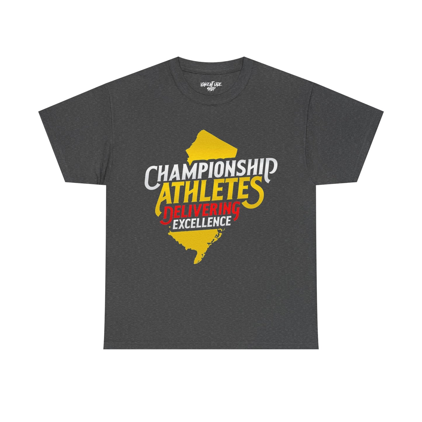 Championship Athletes Delivering Excellence logo Unisex Heavy Cotton Tee