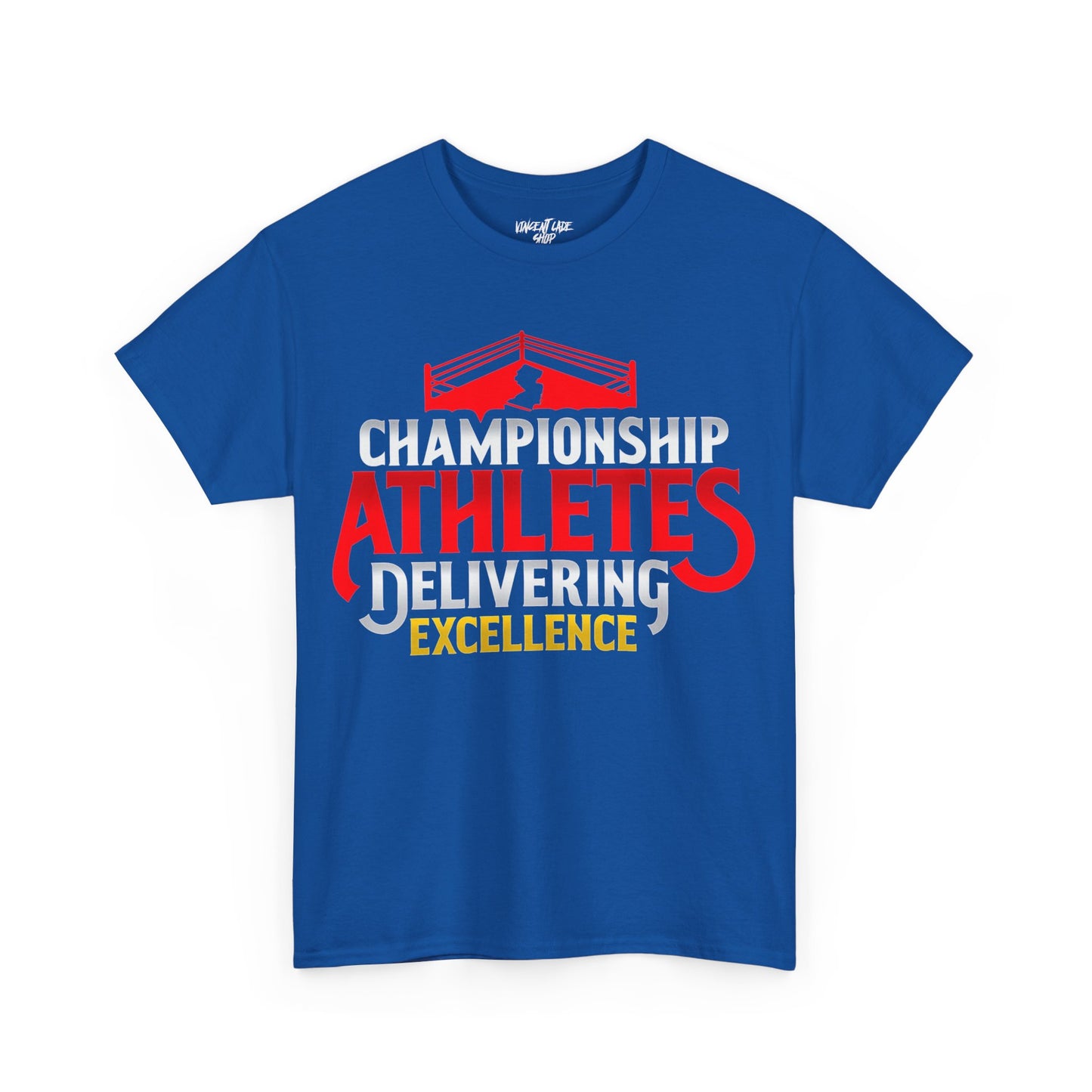 Championship Athletes Delivering Excellence 2nd logo Unisex Heavy Cotton Tee