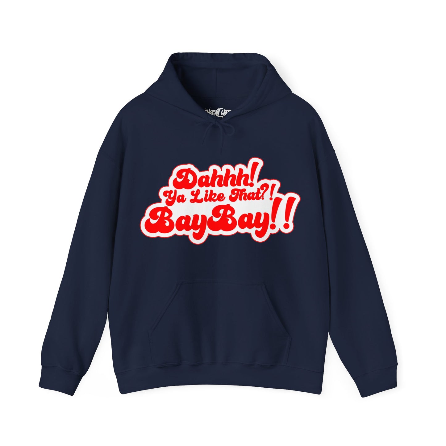 Red and White Dah Ya like that?! Baybay!! Logo Unisex Hoodie