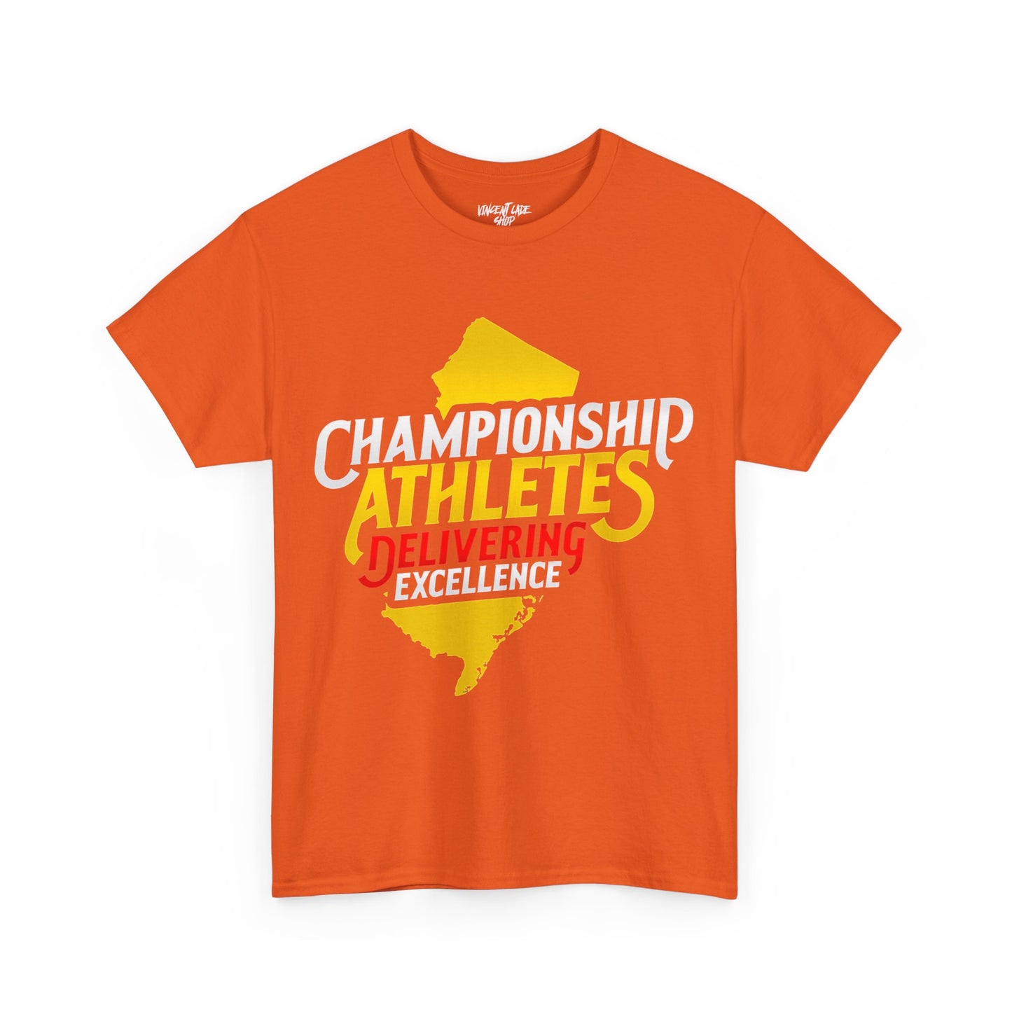 Championship Athletes Delivering Excellence logo Unisex Heavy Cotton Tee