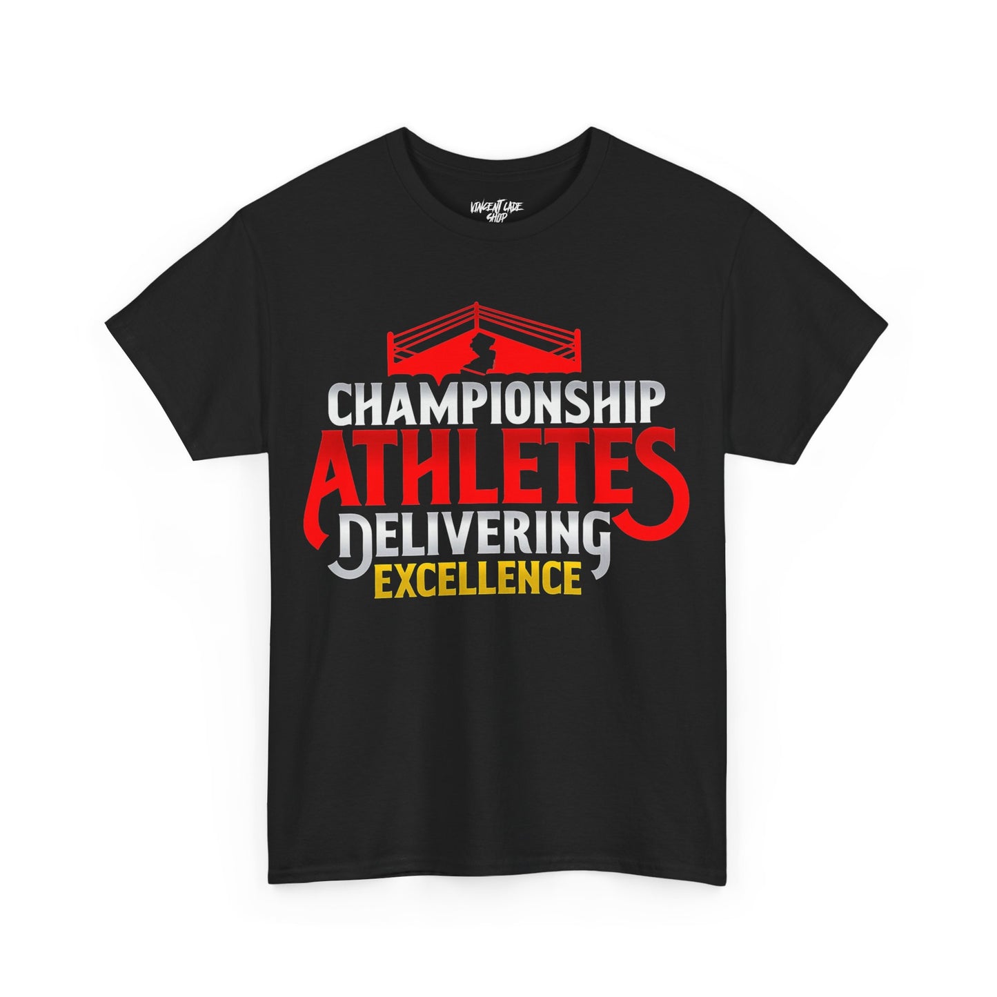Championship Athletes Delivering Excellence 2nd logo Unisex Heavy Cotton Tee