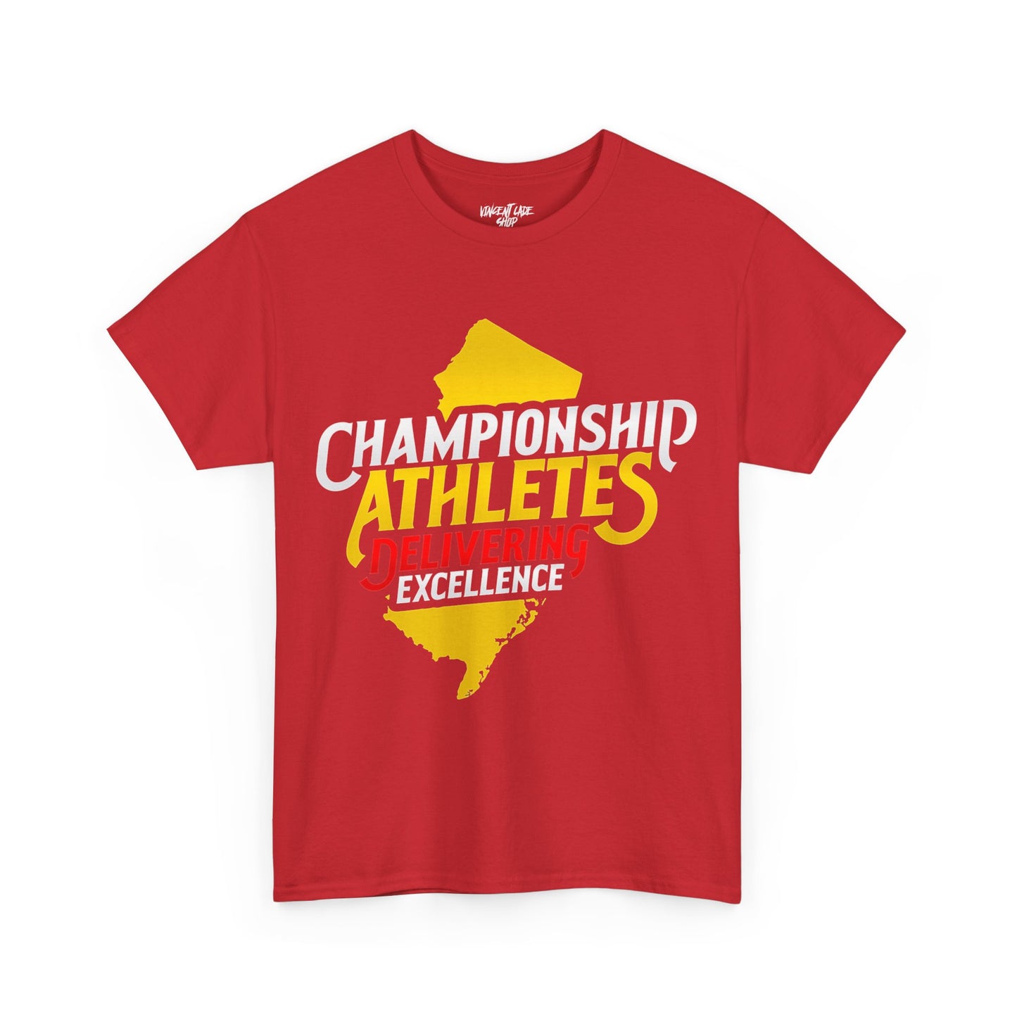 Championship Athletes Delivering Excellence logo Unisex Heavy Cotton Tee