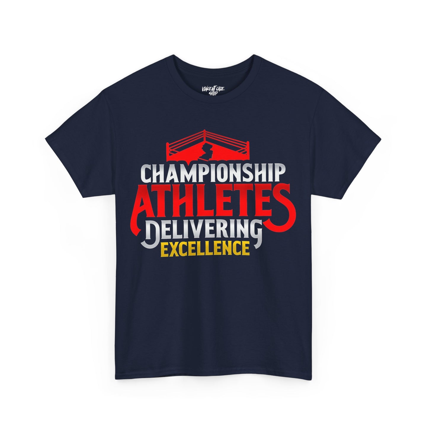 Championship Athletes Delivering Excellence 2nd logo Unisex Heavy Cotton Tee