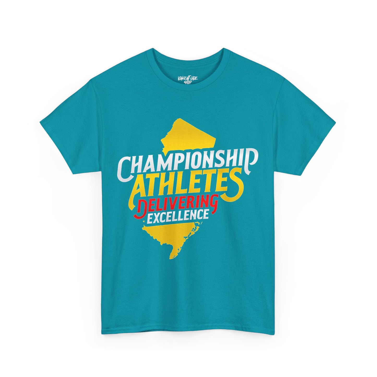 Championship Athletes Delivering Excellence logo Unisex Heavy Cotton Tee