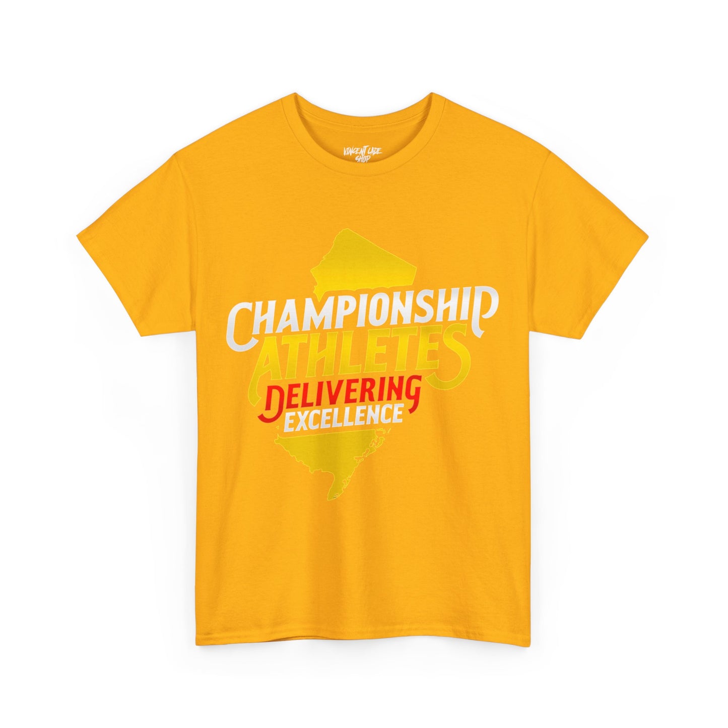 Championship Athletes Delivering Excellence logo Unisex Heavy Cotton Tee