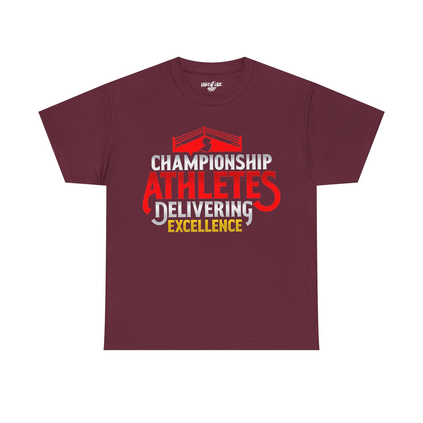 Championship Athletes Delivering Excellence 2nd logo Unisex Heavy Cotton Tee