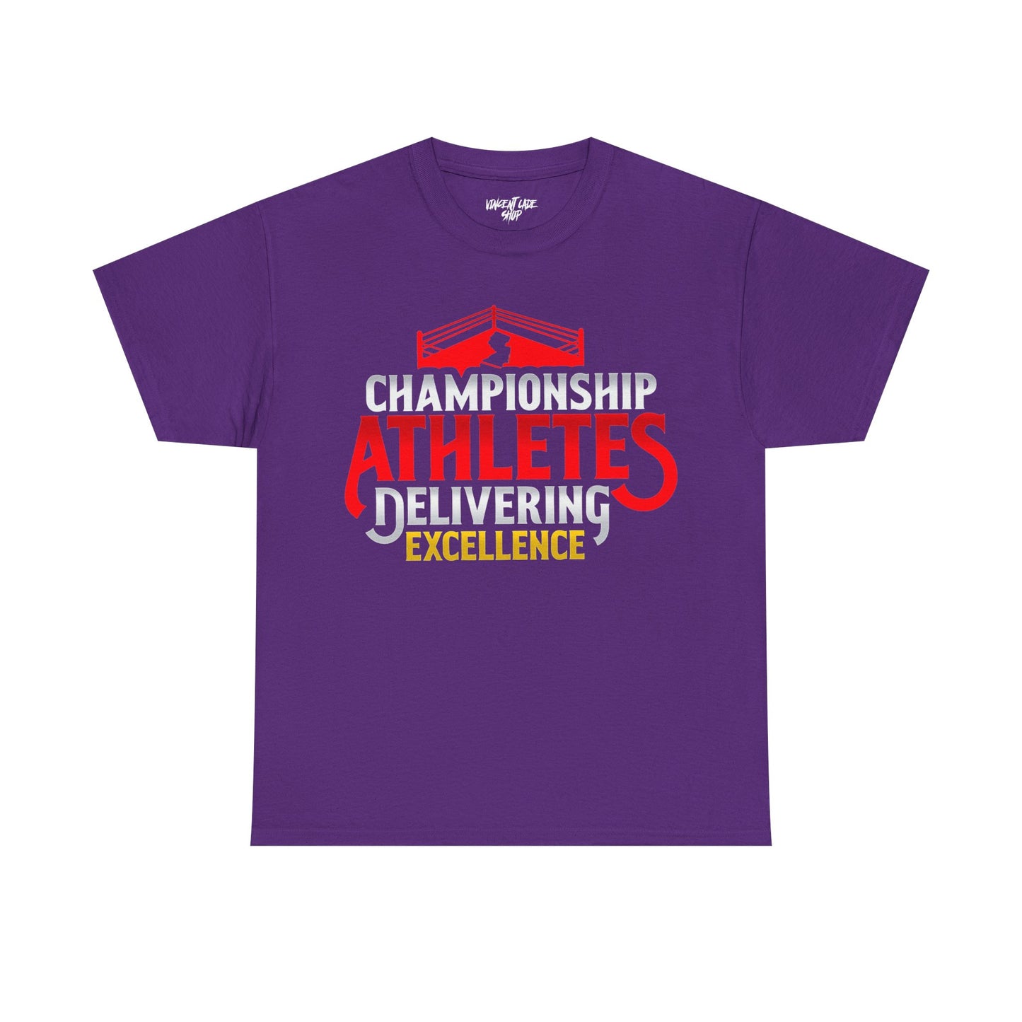 Championship Athletes Delivering Excellence 2nd logo Unisex Heavy Cotton Tee