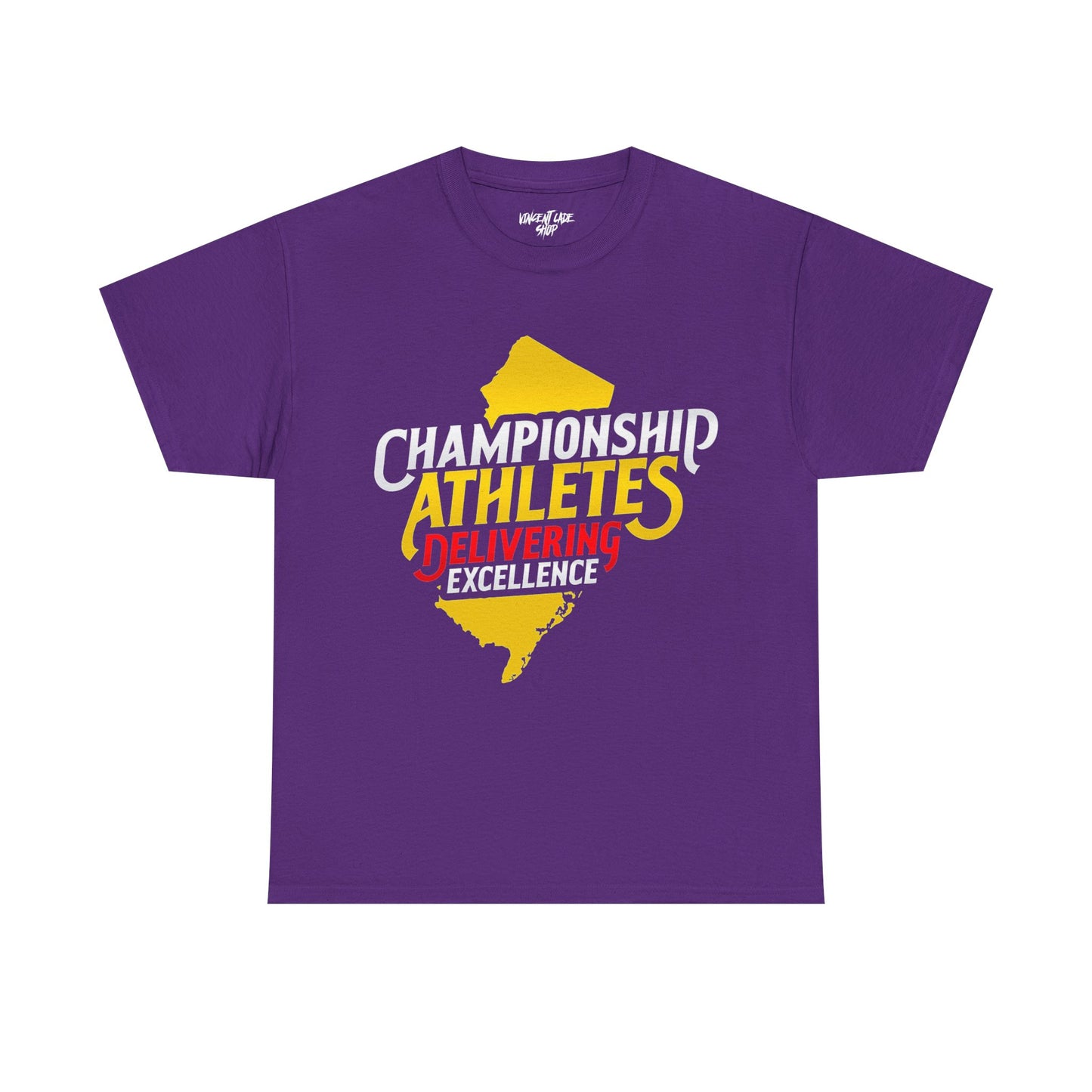 Championship Athletes Delivering Excellence logo Unisex Heavy Cotton Tee