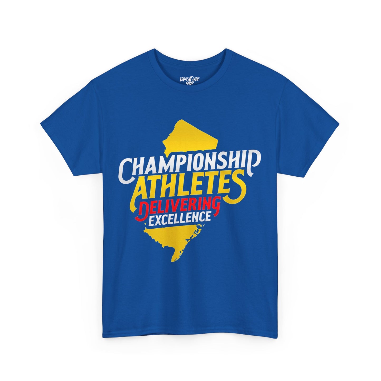 Championship Athletes Delivering Excellence logo Unisex Heavy Cotton Tee