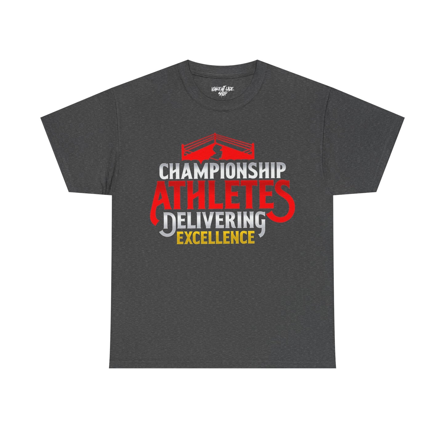 Championship Athletes Delivering Excellence 2nd logo Unisex Heavy Cotton Tee