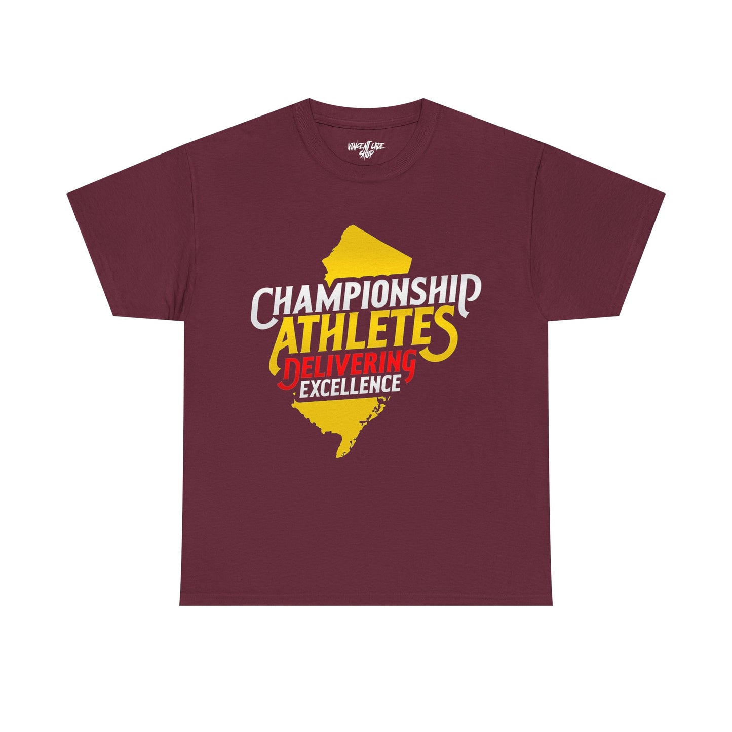 Championship Athletes Delivering Excellence logo Unisex Heavy Cotton Tee