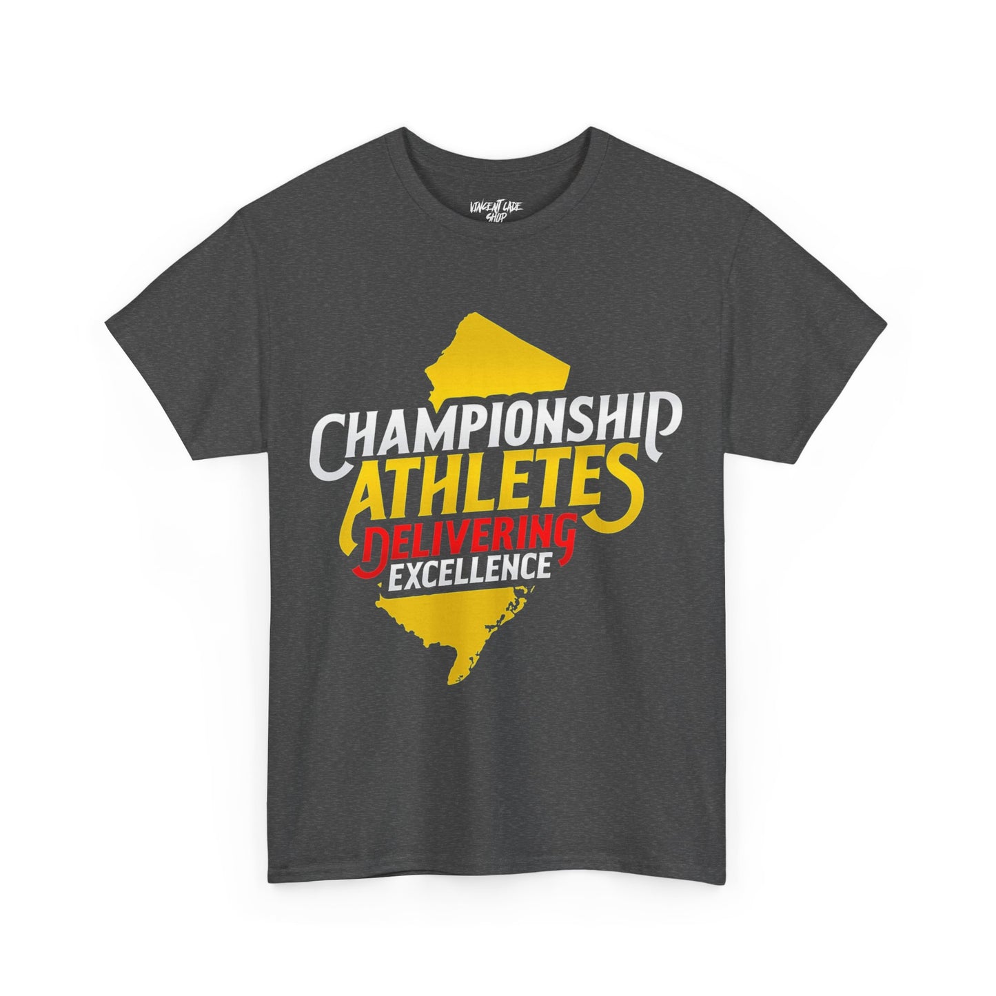 Championship Athletes Delivering Excellence logo Unisex Heavy Cotton Tee