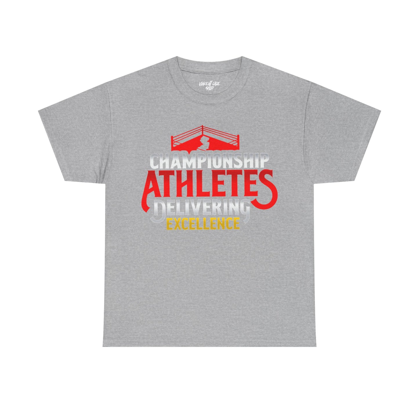 Championship Athletes Delivering Excellence 2nd logo Unisex Heavy Cotton Tee