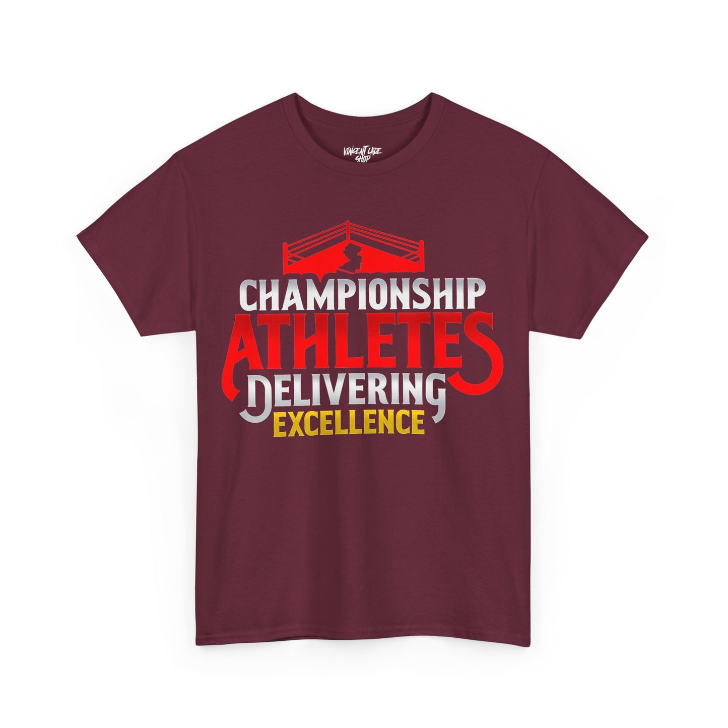 Championship Athletes Delivering Excellence 2nd logo Unisex Heavy Cotton Tee