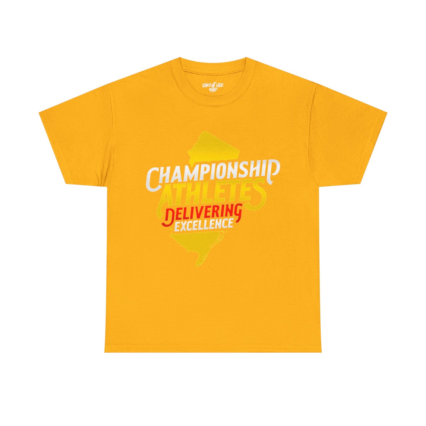 Championship Athletes Delivering Excellence logo Unisex Heavy Cotton Tee