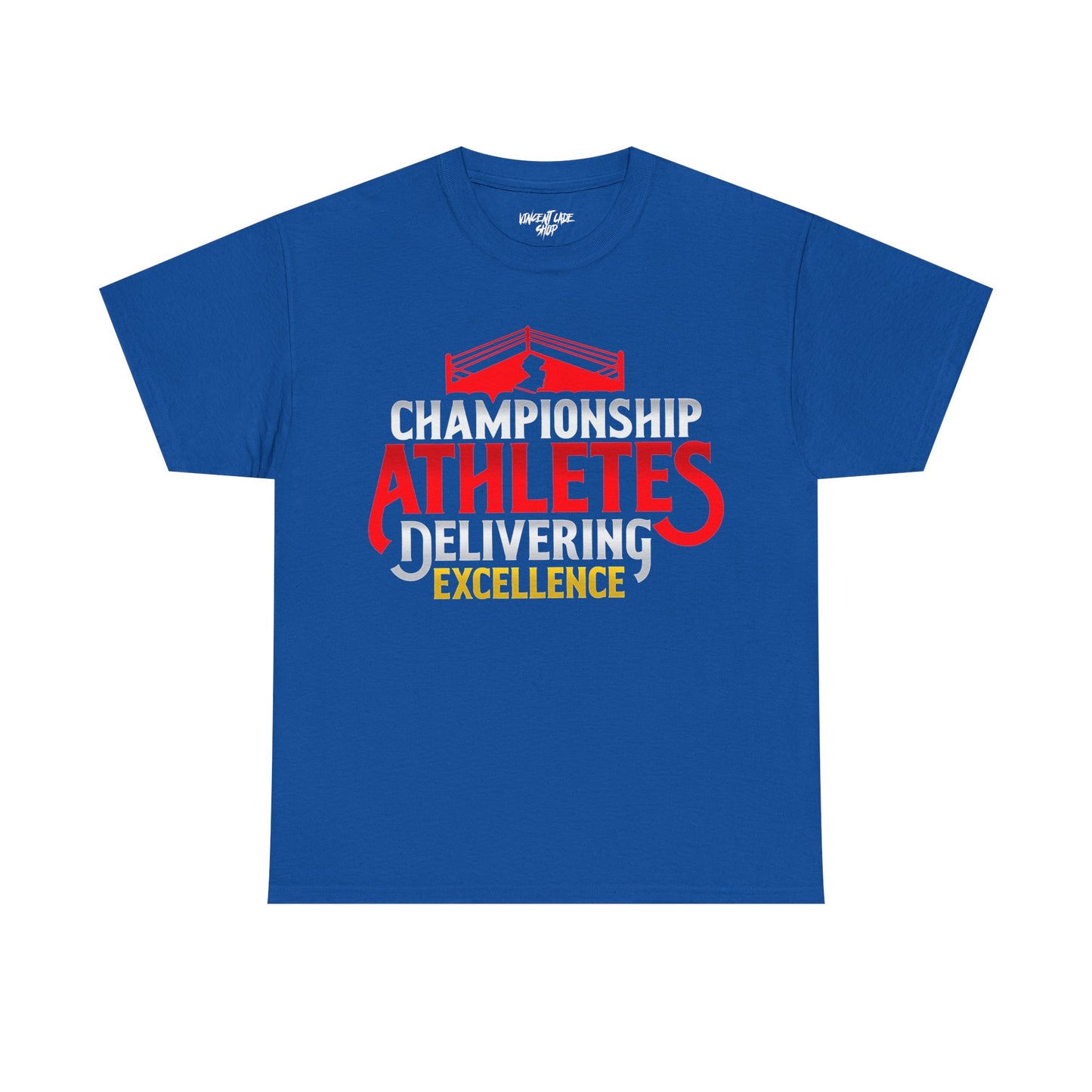 Championship Athletes Delivering Excellence 2nd logo Unisex Heavy Cotton Tee