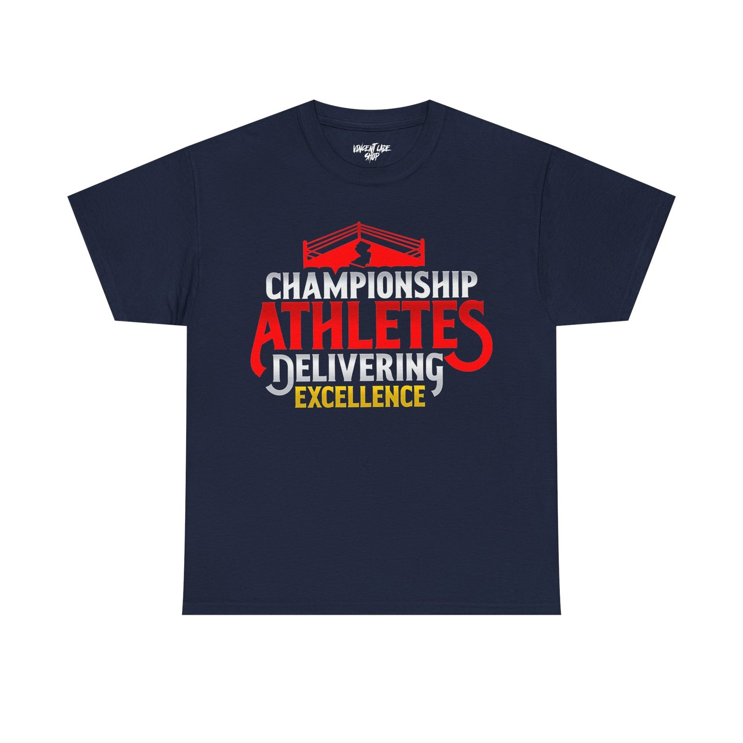 Championship Athletes Delivering Excellence 2nd logo Unisex Heavy Cotton Tee