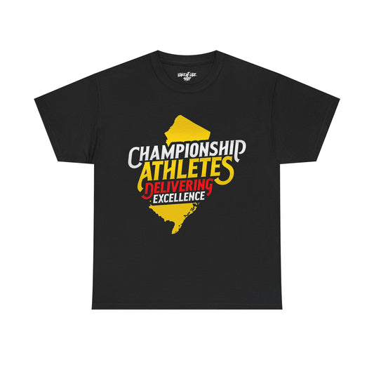 Championship Athletes Delivering Excellence logo Unisex Heavy Cotton Tee